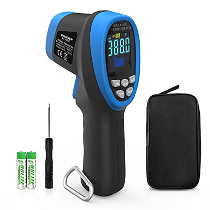 BTMETER BT-1500C Pyrometer Non Contact Laser Infrared Thermometer Measures -58℉ to 2732℉ (-50℃ ~ 1500℃) High Temp, IR Temperature Gauge with Color LCD (NOT for Human Temp) - color: BT-1500C Blue