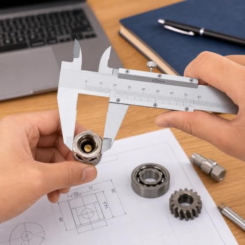 Stainless Steel Digital Caliper, 0-150mm / 0-5.91in Measuring Tool, 0.02mm Precision for DIY and Household Use