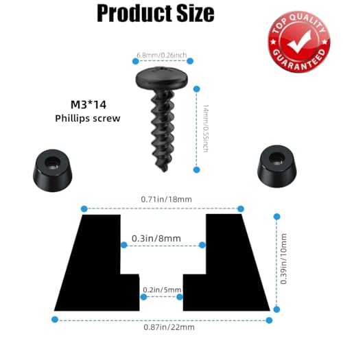 Speaker Isolation Pads 12-Pack, Rubber Feet with Screws