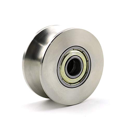 Heyous U Groove Stainless Steel Silent Pulley - 600LB, Silver Tone - style: U Groove