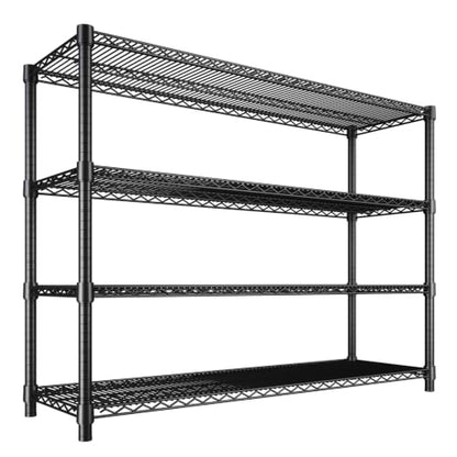 Garvee 4-Tier Wire Shelving 2560LBS Heavy Duty Storage Shelves Garage Rack - size: 47.2"W x 63"H x 17.7"D