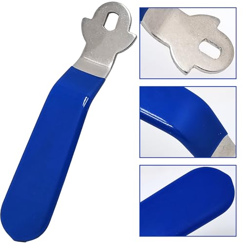 1 Piece Hole Size 5x8mm 201 Stainless Steel Ball Valve Handle with Blue Plastic Handle Grip & Nut for Ball Valve,180 Degree No Positioning Round Head - size: 5x8mm,180 Degree