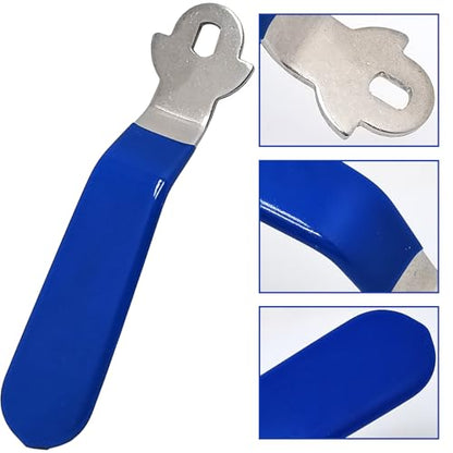 1 Piece Hole Size 5x8mm 201 Stainless Steel Ball Valve Handle with Blue Plastic Handle Grip & Nut for Ball Valve,180 Degree No Positioning Round Head - size: 5x8mm,180 Degree