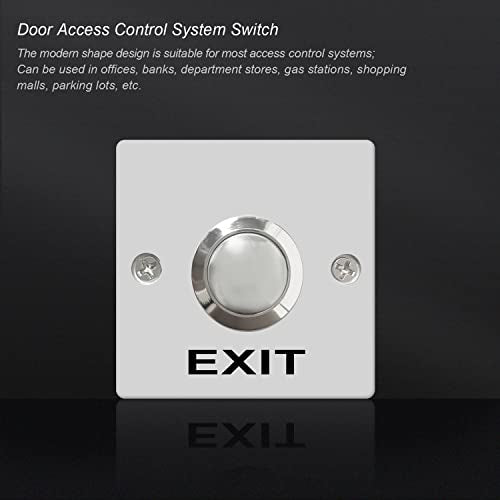 mxuteuk Door Access Control System Momentary Push Button Switch Zinc Alloy Panel Door Exit Button Push DC12V 3A G020-ZF - color: Silver-A