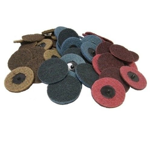 Benchmark Abrasives 3 Inch Sanding Discs Quick Change Nylon Surface Conditioning Discs, Drill & Die Grinder Sanding Disc Rust Remover for Metal Paint Stripper, Polishing - (25 Pack), Mixed Grit
