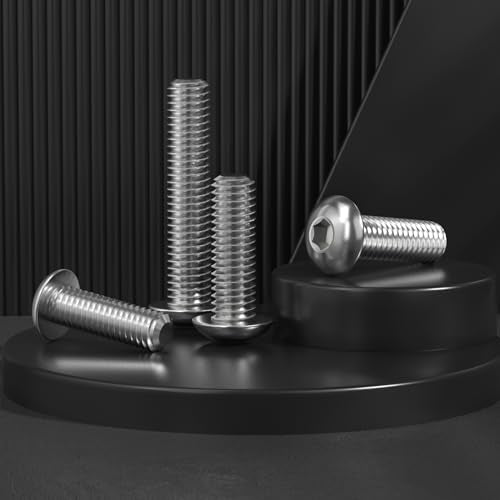VGBUY 40Pcs 1/4-20 x 1-1/2" Button Head Socket Cap Bolts Screws, 304 Stainless Steel 18-8, Allen Hex Drive, Bright Finish, Fully Threaded, Hex Spanner Included (VG30308) - color: Silver, size: 1/4-20 x 1-1/2"
