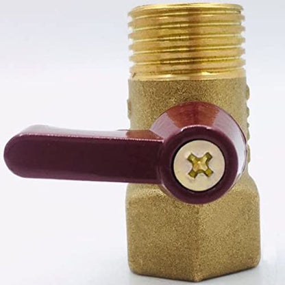 1/2" NPT Brass Ball Valve, DN15 Full Port, 1/2" NPT Male x Female, Forged Brass Body, 2-Way, 1600kPa Max Pressure, Hot & Cold Water, Oil, Gas Shut Off Switch - color: DN15
