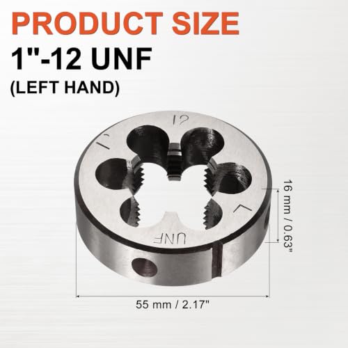 1"-12 UNF Round Threading Die Left Hand Alloy Steel - size: 1"-12 UNF