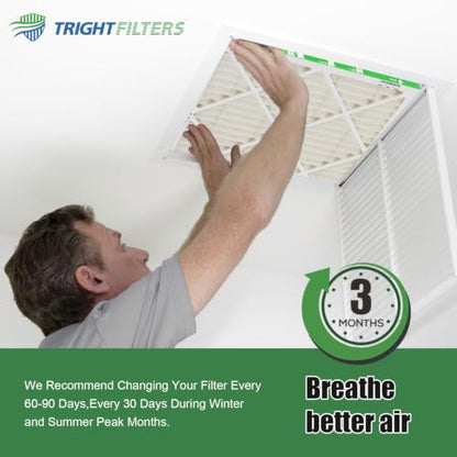 TRIGHTFILTERS 14x24x1 Air Filter MERV 11 HVAC Furnace Filter Pleated 2 Pack - size: 14x24x1