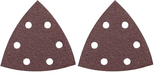Bosch Detail Triangle, Hook & Loop Sanding Sheet, Red, 240 Grit (5pk) Part No. SDTR240 (Pack of 2) - size: 10 Pack, style: 240 Grit