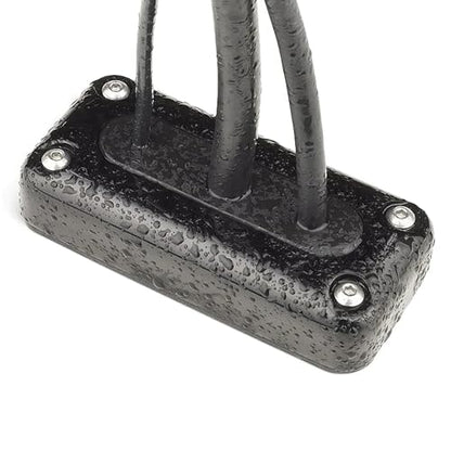 Multi-Cable Rectangle Cable Gland | Marine Grade Waterproof Cable Seal - color: Black Powder Coated Stainless Steel
