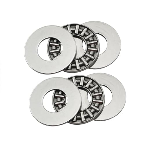 2 Sets Thrust Flat Needle Roller Bearings Thrust Needle Roller Cage Bearings with Thrust Washer for Fixing or Rebuilding Milling Machines Lathes and Other Equipment AXK1528+2AS - size: AXK1528