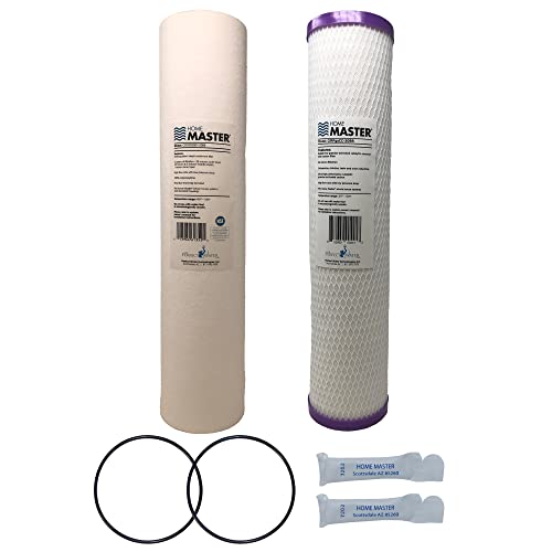Home Master Whole House 4-Layer Sediment 25 Down to 1 Micron, Radial Flow Catalytic Carbon, 2 orings & Grease, 20gpm, Replacement Filter Set CsetBB2SmgRFCC 20x4.5 - color: Replacement Filter Set CsetBB2SmgRFCC