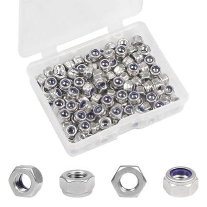 150PCS M3 Locknuts M3x0.5mm Nylon Insert Hex Lock Nuts - size: M3x0.5mm;150 PCS