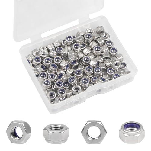 150PCS M3 Locknuts M3x0.5mm Nylon Insert Hex Lock Nuts - size: M3x0.5mm;150 PCS