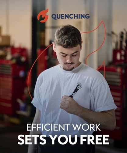 QUENCHING Self Adjusting Crowfoot Wrench, 7.5" Auto Jaw 5/16" to 11/16", 8 to 17 mm, Rust Resistant & Power Grip, Space-Saving Alternative to Wrench Sets for Car and Home Repairs - size: 7.5" Wrench