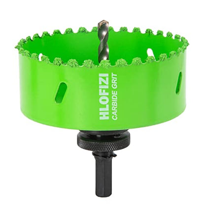 4-3/8 Inch Carbide Grit Hole Saw for 4 Inch Recessed Lights, Cutting Through Stucco, Ceiling Old Plaster, Drywall, Cement Board with 1-1/2" Depth, Up to 3X Longer Life - size: 4-3/8"