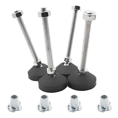 Luomorgo M12 Leveling Feet with T-Nut, D50 x M12 x H100, 4 Pcs - size: D50 x M12 x H100