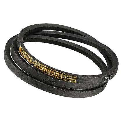 A-59 Drive V-Belt - [59-inch Inside Circumference] A-Section Rubber Drive Belt Wrapped for Transmission Use - size: A-59