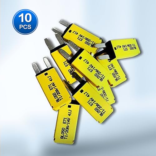 DC 10 PCS 20 Amp Auto-Reset ATM Mini Circuit Breaker （10A-30A） Blade Fuses Assortment Kit for Boat Marine RV Yacht Battery Trailer Bus Truck - style: 20A