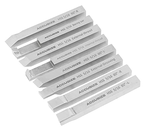 Accusize Industrial Tools HSS Tool Bit Pre-Ground, 5/16 in, 2662-2002 - size: 5/16 in