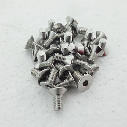 M6 x 12mm Flat Head Socket Cap Screws,Fajoeda 30Pcs M6 Countersunk Bolts 18-8 (304) Stainless Steel Hex Socket Cap Screws - size: 30PCS M6-1.0 x 12mm