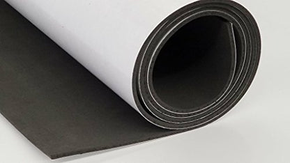 Sponge Neoprene Foam Rubber Sheets and Strips with Adhesive Backing Soft/Medium Hardness- Cut to Multiple Dimensions and Lengths - DIY, Gaskets, Cosplay, Costume, Crafts - size: 1/8" thick 12" wide x54" long, style: 1/8" Thick