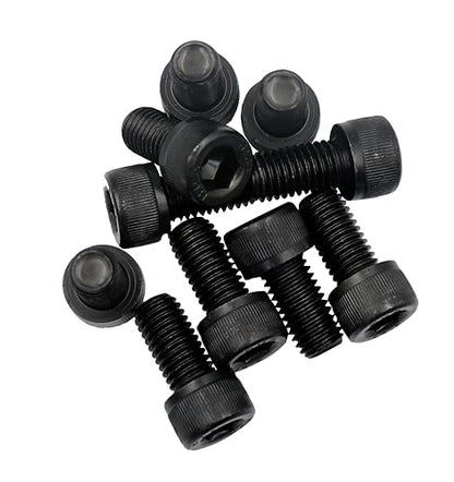 10pcs M10 x 20mm Black Socket Cap Bolts Screws 12.9 Grade Alloy Steel - size: 10pcs M10 x 20mm
