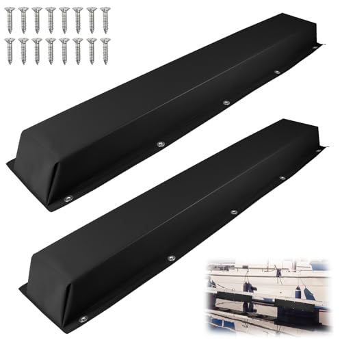 ORLANG 36"/48"/59"/72" Dock Bumpers,Dock Fenders with Stainless Steel Screws,Boat Dock Bumpers,Dock Post Bumper for Docking Edges, Piling, Vertical Poles, Horizontal Decks or Piers(Multiple Colors) - color: Black, style: 36 In-2Pack