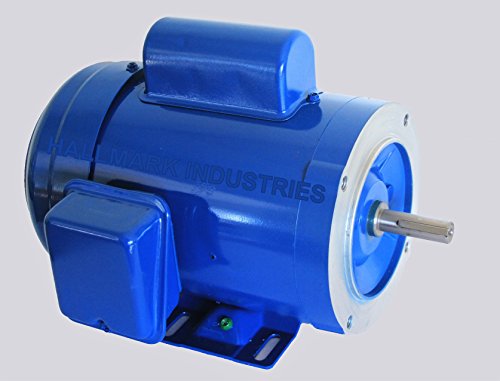 Hallmark Industries MA0507A AC Motor, 3/4 hp, 1725 RPM, 1PH/60 hz, 115/208-230V AC, 56C/TEFC, Cap Start, with Foot, SF 1.15, Steel (Pack of 1) - size: 3/4 HP, 1725RPM, 1 phase, 115/230V