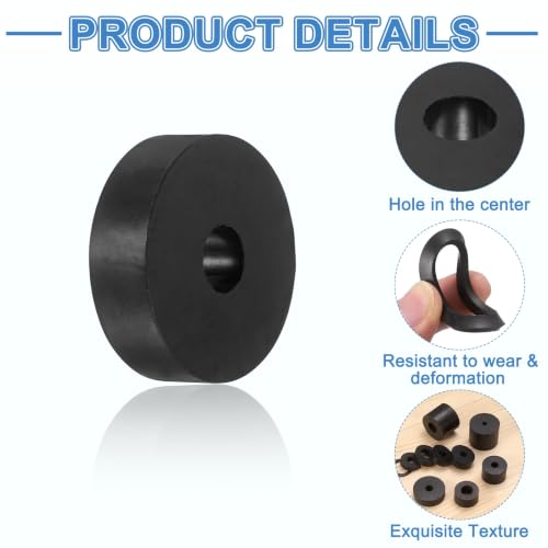 uxcell 24Pcs Rubber Vibration Isolation Washers 35mm OD x 10mm ID x 10mm T - size: 35mm OD x 10mm ID x 10mm Thick