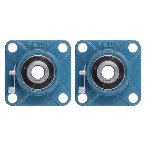 uxcell 2 Pcs UCF-202-10 Pillow Block Bearings 5/8 Inch Bore Self Alignment Chrome Steel Bearing Units, 4-Bolt Square Flange Mounted, Solid Base - size: UCF-202-10