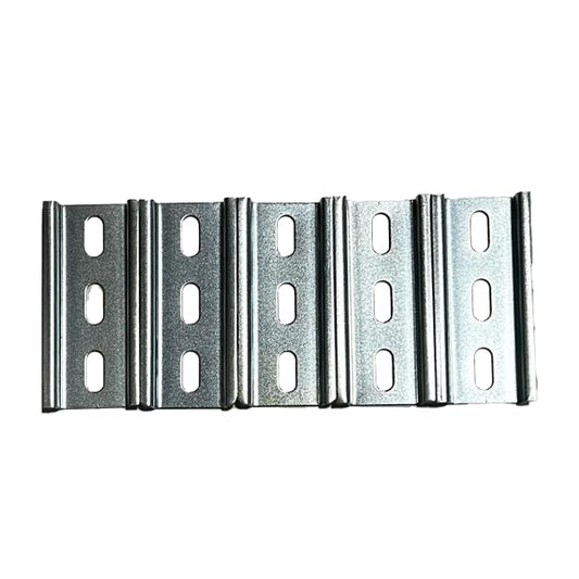International Connector T&G 5 Pieces DIN Rail Slotted Zinc-Plated Steel RoHS 35mm Wide 7.5mm High (3") - size: 3"