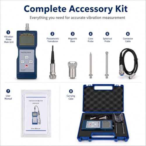 Digital Vibration Meter VM-6320 Vibration Analysis Meter Mechanical Vibration Meters