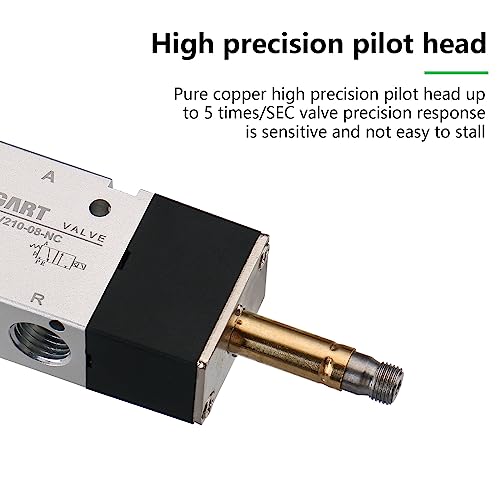 Wengart Pneumatic Solenoid Valve DIY Techs Single Acting Air Cylinder DC12V