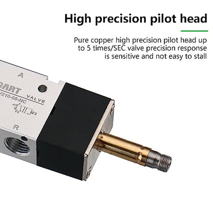 Wengart Pneumatic Solenoid Valve DIY Techs Single Acting Air Cylinder DC12V