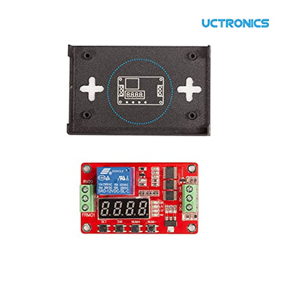 UCTRONICS DC 12V Programmable Time Delay Relay Module with Metal Enclosure, On Delay and Off Delay Timer for Automobile, Raspberry Pi, Industrial Control, and Other Automatic Control Projects - size: 12V, with Metal Case