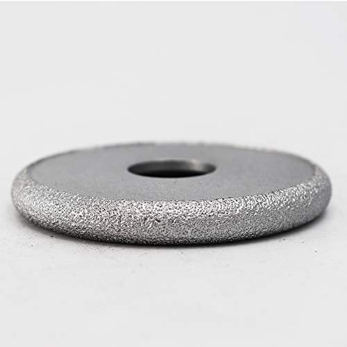 SHDIATOOL 3 Inch Profile Hand Diamond Wheel Height 10mm Convex Curve Edge Grinding for Stone Marble Granite Rock Grit#60 - size: Height 10mm