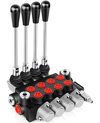 Hydraulic Flow Control Valve 4 Spool 11 GPM Adjustable Relief Valve - size: 4 Spool 11 GPM