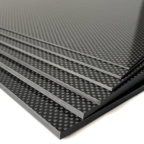Carbon Fiber Sheet Plain Glossy Finish 200x300x1.5MM,3K Carbon Fiber Panel Plate - size: 200x300x1.5mm, style: Plain Glossy Finish