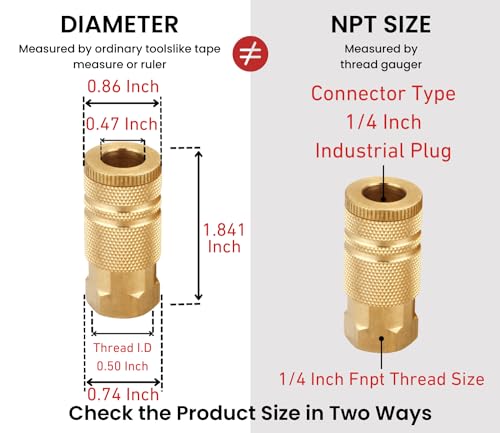 Coupler and Plug Kit, 1/4 Inch NPT, 14 Piece - size: 14 Piece with sealant