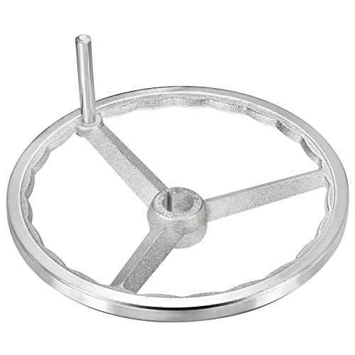 PATIKIL 305mm/12 Inch Diameter Rotary Handwheel, Cast Iron Chrome Plated