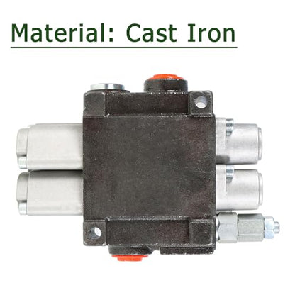 2 Spool 11GPM Hydraulic Directional Control Valve, 3625PSI SAE Ports