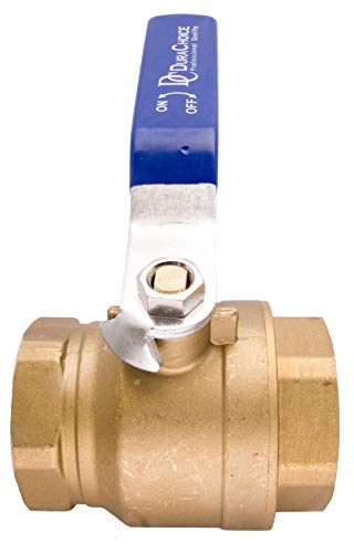 2" Brass Ball Valve Full Port 600 WOG Blue Handle for Water Oil Gas - size: [2"]