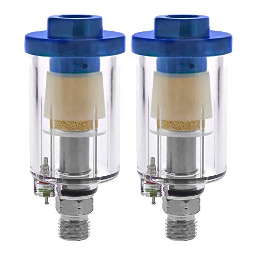 TCP Global Mini In-Line Air Filter (2 Pack) - Water & Oil Separator