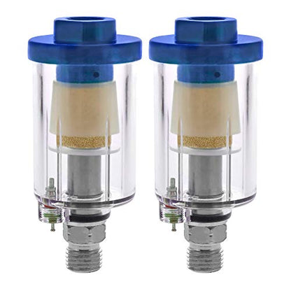 TCP Global Mini In-Line Air Filter (2 Pack) - Water & Oil Separator