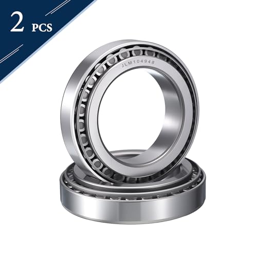 2 Pack JLM104948/10 Tapered Roller Bearing Cone and Cup Set - size: JLM104948/JLM104910