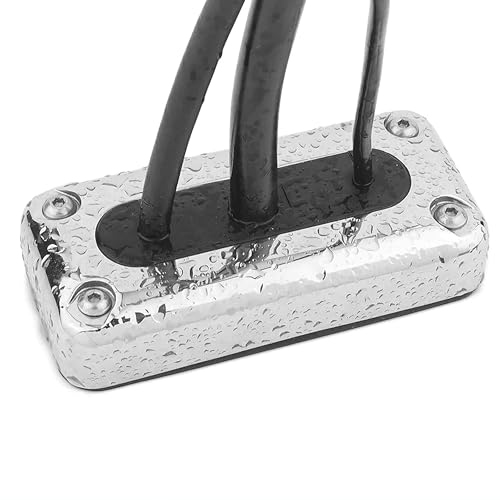 Multi-Cable Rectangle Cable Gland | Marine Grade Waterproof Cable Seal - color: Polished Stainless Steel