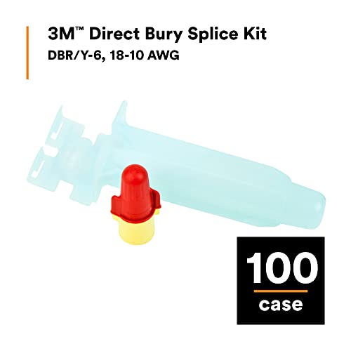 3M Direct Bury Splice Kit DBR/Y-6 (Bulk), 18-10 AWG, R/Y+, Box of 100 - style: DBR/Y: Splice Bulk
