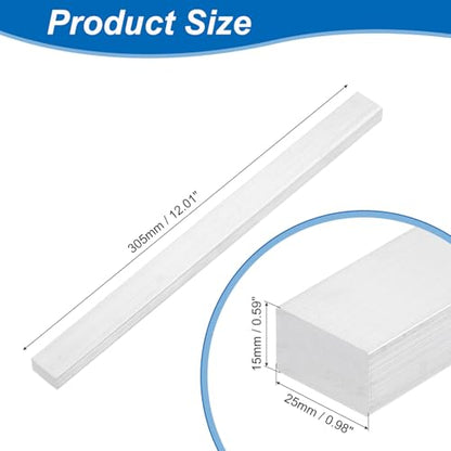 uxcell Square Aluminum Flat Bar, 9/16" Thickness 1" Width 12" Length Square 6063 Aluminum Flat Plate, 15 x 25 x 305mm Solid Mill Stock - size: 9/16" T x 1" W x 12" L